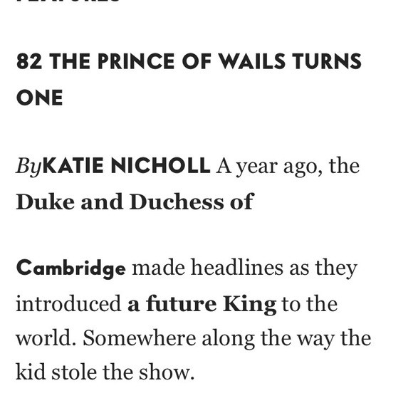 Vanity Fair Magazine August 2014 “Happy Birthday Prince George” - Picture 2 of 3